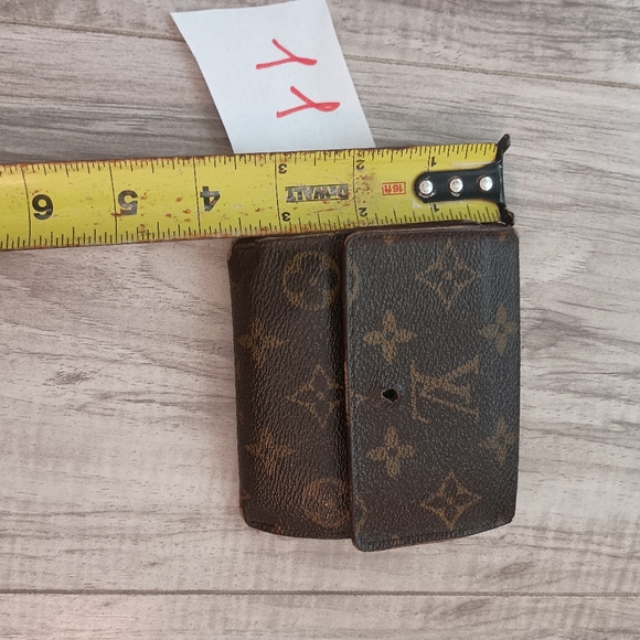 LOUIS VUITTON W Hook Wallet Monogram Beige Monogram Canvas Authentic - Picture 11 of 11